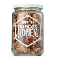 BEEPURE, Nueces Tostadas con Miel Frasco, 200g