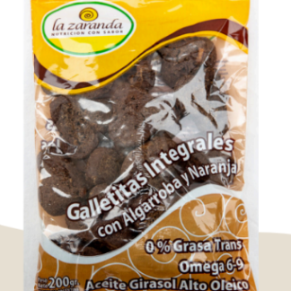 NUEVO! LA ZARANDA, Galletitas DULCES algarroba y naranja, 200g