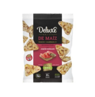 DELUXE, SNACK de maiz Jamon Serrano, SIN TACC