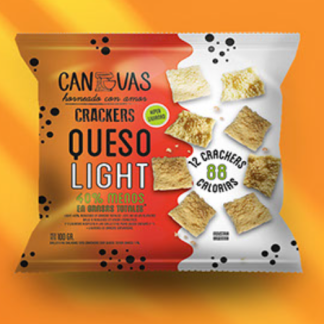 CANVAS, galletitas Queso LIGHT, 150g
