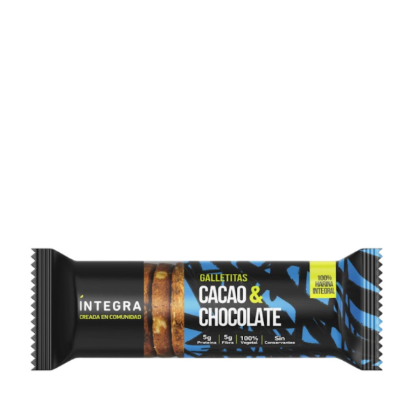 INTEGRA, Galletitas Cacao y Chocolate 100% Harina Integral, 200g