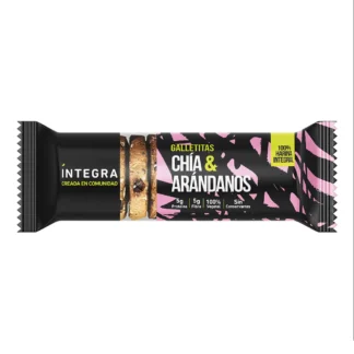 INTEGRA, Galletitas Chía y Arándanos, 100% Harina Integral, 200g