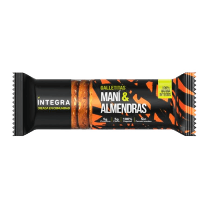 INTEGRA, Galletitas Mani y Almendras 100% Harina Integral, 200g