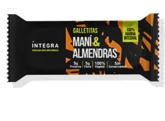 INTEGRA, Galletitas Maní y Almendras, 100% Harina Integral, 75g