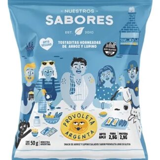 NUESTROS SABORES, Tostaditas de arroz Provoleta Argenta, 50g