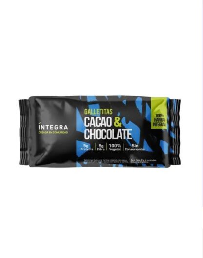 INTEGRA, Galletitas Cacao y Chocolate, 100% Harina Integral, 75g